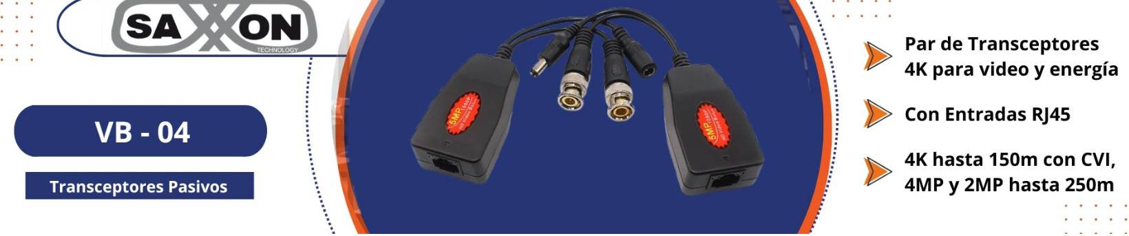 Transceptores SAXXON  RJ-45 VB-04